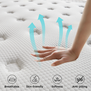 Sofree Bedding Queen Mattress 10 Inch Memory Foam Mattress in a Box Individual Pocket Spring Mattress with Motion Isolation and Pressure Relief Med