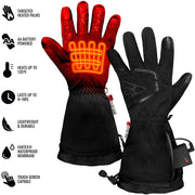 ActionHeat AH-FWGV-AA-M-L-XL Men's AA Battery Heated Featherweight Glove, L/XL Black