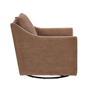 My Texas House MT4534176539001 Roan Swivel Accent Chair with Jackson Sloped Arms, Brown Fabric