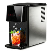 Simzlife Countertop Nugget Ice Maker, 40 lbs/24h Chewable Pellet Ice, 1.8L Removable Tank, Auto Self-Cleaning, LED Control Panel, Black, IM048-NBS