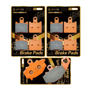 LE LEFOSSI Carbon Fiber Motorcycle Brake Pads Front and Rear Set, High Performance, 5 Pairs Compatible with Kawasaki Ninja ZX6R 2007-2013
