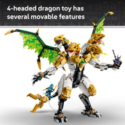 LEGO Ninjago Ultra Dragon Battle Building Set, 2,178 Pieces, Ages 12+, Posable 4-Headed Dragon and Devourer Snake Figures, Includes 4 Minifigures, 71872
