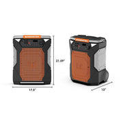 Monster MNRR360C Rockin Roller 360 Portable Indoor/Outdoor Bluetooth Speaker, Orange