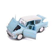 Jada Toys Harry Potter 1959 Ford Anglia Diecast Vehicle with 2.75-Inch Harry Potter Figure, Rusty Blue, 1:24 Scale, JAD31127