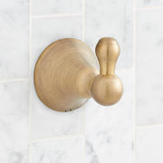 Signature Hardware 955110 Traditional Robe Hook Aged Brass Bathroom Hardware and Accessories
