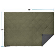 YETI Lowlands Waterproof Camping Blanket with Insulated Padding, Olive Green, 55 in x 78 in, 18060131558