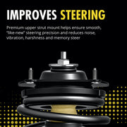 Monroe Quick-Strut Suspension Strut and Coil Spring Assembly, Front Left, Alloy Steel, Rust Protection, for 2004-2009 Toyota Prius