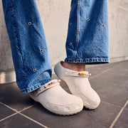 Crocs Classic Crafted Canvas Clogs, Lightweight Breathable, Stucco, Unisex Size 6 Women/4 Men, 211354-160