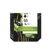 HP 6ZD95AN 65XL/65 Black High Yield and Tri-Color Standard Yield Ink Cartridge Refill, 2/Pack