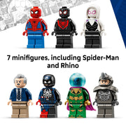 LEGO Marvel Spider-Man vs. Mysterio The Daily Bugle Building Toy with 7 Minifigures and Poseable Rhino Mech, 781 Pieces, 76342