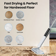 VAVSEA Steam Mop, Floor Steamer with 4 Washable Pads, Carpet - Water Tank Capacity: 350ml