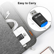 Home Collection AX900 USB Wireless Network Adapter, WiFi 6 Dual Band 900Mbps, USB 3.0, Black