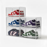 Kicks & Co Transparent Shoe Organizer, Stackable Storage Box, XL Size Fits Up to Mens 13.5, 5 Pack