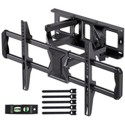 MountFTV Full Motion TV Wall Mount for 37-82 Inch TVs, Swivel Tilt Extension, Fits 16 Inch Wood Studs, Max VESA 600x400mm, Supports up to 110 lbs