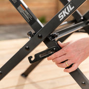 Skil Table Saw Folding Stand with Steel Locker Plate, Tool-Free Setup, Adjustable Height, Dust Bag Included, SFS0001