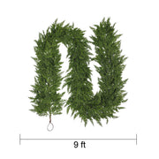 My Texas House Natural Feel Cedar Unlit Artificial Christmas Garland, Green, 9 ft
