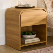 Better Homes & Gardens BHS336249972022 Juliet Nightstand with USB, Light Honey Finish