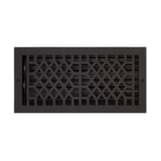 Signature Hardware Antique Cast Iron Wall Register, 8 x 10 in, Black Powder Coat, Decorative Vent Cover, 910138-8-10