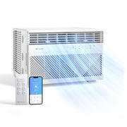Comfort Zone 8,000 BTU Smart Wi-Fi Window Air Conditioner, 4-Speed Settings, ECO Mode, Remote Control, White, CZ12758