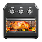 HOMSHADE AF008 Toaster Oven Air Fryer Combo, 5-in-1 Convection Oven with 1300W, 15QT Capacity, Black