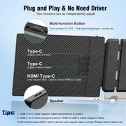 Portable Monitor Revolution S2 Laptop Screen Extender, 14-Inch IPS Full HD 1080P Triple Portable Monitor
