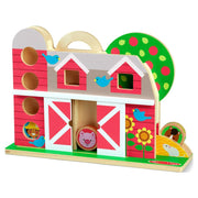 Melissa & Doug 30740 GO Tots Wooden Barnyard Tumble with 4 Disks, Multicolor