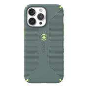Speck 150999-3269 CandyShell Grip iPhone 14 Pro Max Case, Dual-Layer Protection, MagSafe Compatible, Neo Drab and Glow Green