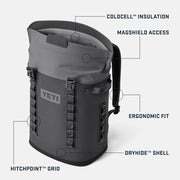 YETI Hopper M20 Soft Backpack Cooler, Olive, 36-Can Capacity, ColdCell Insulation, MagShield Access, 81483064