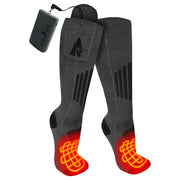 ActionHeat AH-SK-3V-W-L-XL Wool 3.7V Rechargeable Heated Socks 2.0 with Remote, L/XL