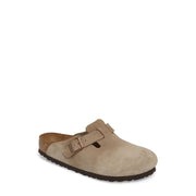 Birkenstock Boston Soft Footbed Clog, Taupe Suede, Men's Slip-On Sandals, 560771