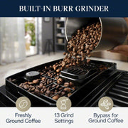 De'Longhi Magnifica Start Automatic Espresso Machine with Built-In Conical Burr Grinder, Manual Milk Frother, 3 One-Touch Recipes, Black, ECAM22022B