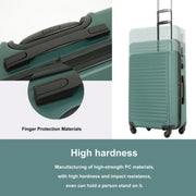 Travelhouse TH2085GRE 3 Piece Luggage Set Hardshell Lightweight Suitcase with TSA Lock 20in24in28in, Green