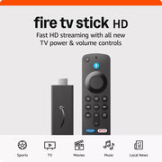 Amazon 53-035645 Fire TV Stick HD, Free And Live TV, Alexa Voice Remote, Smart Home Controls, HD Streaming, Black
