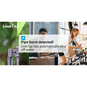 LinkTap G2S Wireless Water Timer and Gateway, Smart Sprinkler Controller with Weather-Adaptive Control, Leak-Proof System, Mesh Network, Anti-Freeze Protection, Black, TP-2BS GW-02