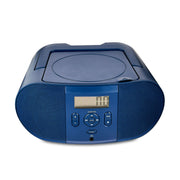 onn. AAINES100135463 Portable CD Boombox with Digital FM Radio, Navy