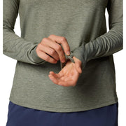 Columbia Women's PFG Uncharted Athletic Hoodie, Active Fit, Omni-Wick Moisture Management, Omni-Shade UPF 30 Protection, Cypress Heather, Small, 207039