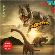 Discovery Kids Remote Control T Rex Dinosaur Electronic Toy with Walking Legs, Roaring Sounds, Chomping Mouth, Realistic Brown Plastic, Ages 6 and Up