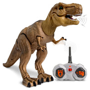 Discovery Kids Remote Control T Rex Dinosaur Electronic Toy with Walking Legs, Roaring Sounds, Chomping Mouth, Realistic Brown Plastic, Ages 6 and Up