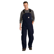 Carhartt Loose Fit Firm Duck Insulated Bib Overall, Dark Navy, X-Large Tall, 106672