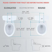 LEIVI B011-01 Electric Bidet Smart Toilet Seat with Dual Control Mode, Adjustable Warm Water and Air Dryer, White
