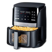 Gourmia 89110863 6-Qt Digital Window Air Fryer, FryForce 360 Technology, 12 One-Touch Presets, Guided Cooking, Black