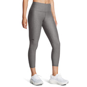 Under Armour Womens HeatGear Tech High-Rise Ankle Leggings, 4-Way Stretch, No-Slip Waistband, Charcoal Light Heather, Small, 1365335