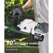 YAHHU 20 Inch Cordless Electric Hedge Trimmer, 21V Lithium Battery, Dual-Action Steel Blade, Ergonomic D-Shaped Handle