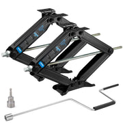 Kohree 24 in Camper RV Trailer Stabilizer Leveling Scissor Jacks, 6500 lb Capacity, Set of 2 with Crank Handle and Drill Socket, KR1224-WK