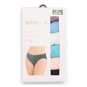 Joyspun Women's Seamless Bikini Panties, Full Coverage, Multi-Color 6-Pack, XXXL - Soft Stretchy Fabric
