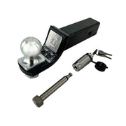 BROK Heavy Duty 2 Inch Drop Ball Mount with Receiver Lock, Steel Construction, Class III Hitch, 7500 lb Capacity