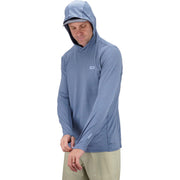Aftco Air-O Mesh Hooded Fishing Shirt, UPF 50 Sun Protection, Quick Dry, DWR Stain Resistant, Thumb Loops, Lightweight Breathable Fabric, X-Large, Hint of Mint Heather, 81318237