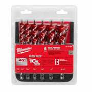 Milwaukee 48-13-0600 Auger Speed Feed Wood Bit Set, 6 Piece