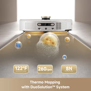 MOVA V50 Ultra Complete Robot Vacuum and Mop, 24,000 Pa Suction, DuoSolution Warm Water Mopping, Self-Cleaning Filter, FlexiRise Navigation, StepMaster Wheels
