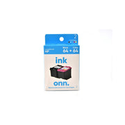ONN INHPCL100014173 HP 64 Black and 64 Tri-Color Remanufactured Ink, 2 Cartridges